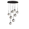 ALMEIRIM Lampadario con base metallo nero